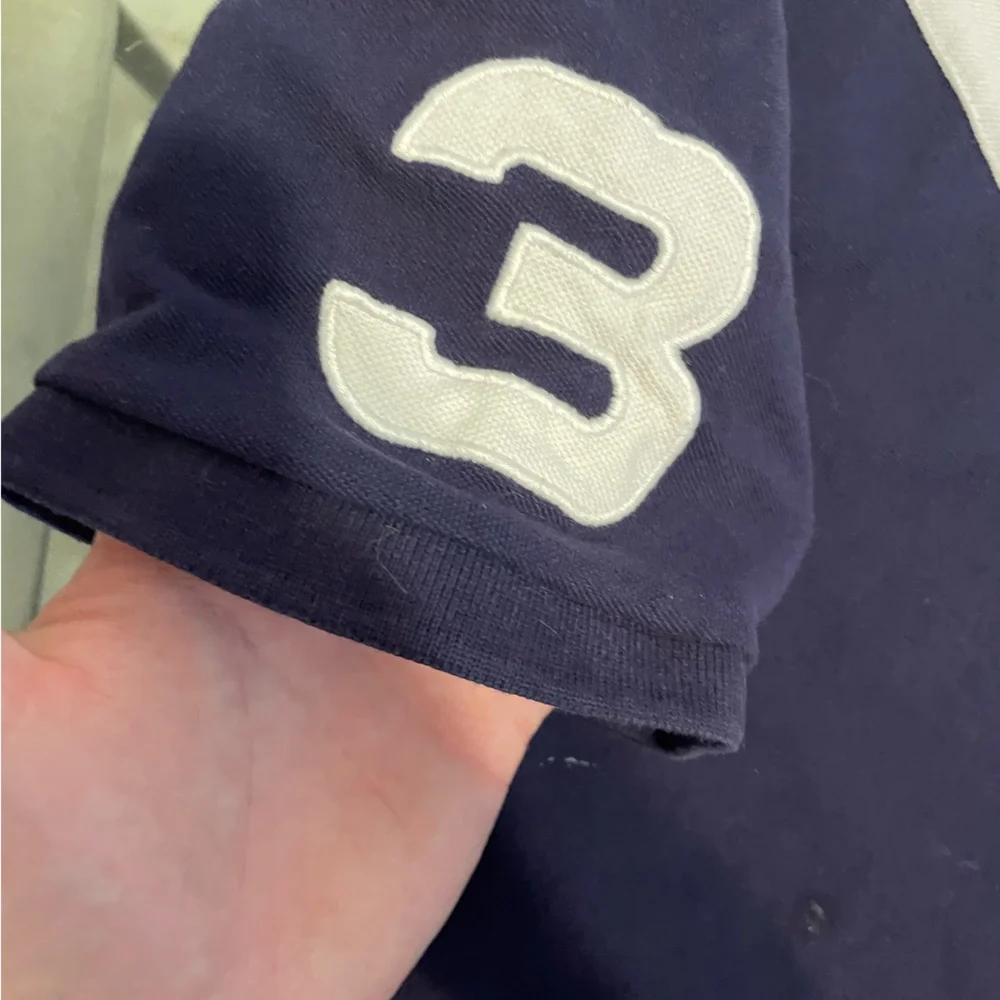 U.S. Polo Assn. Dark Blue Polo with Cream Accents - Picture 2 of 3
